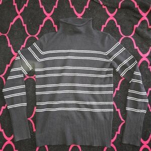 French Connection Black and White Turtleneck Sweater